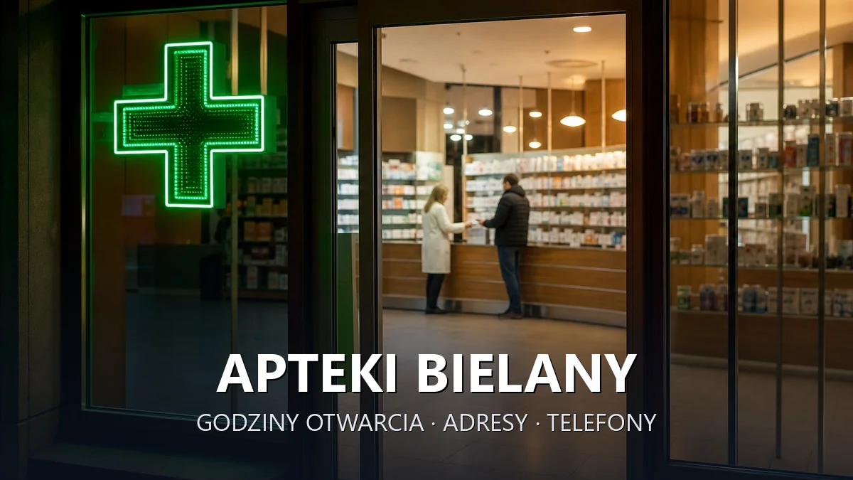Apteki Bielany, gmina Kęty, powiat oświęcimski - adresy, telefony, godziny otwarcia