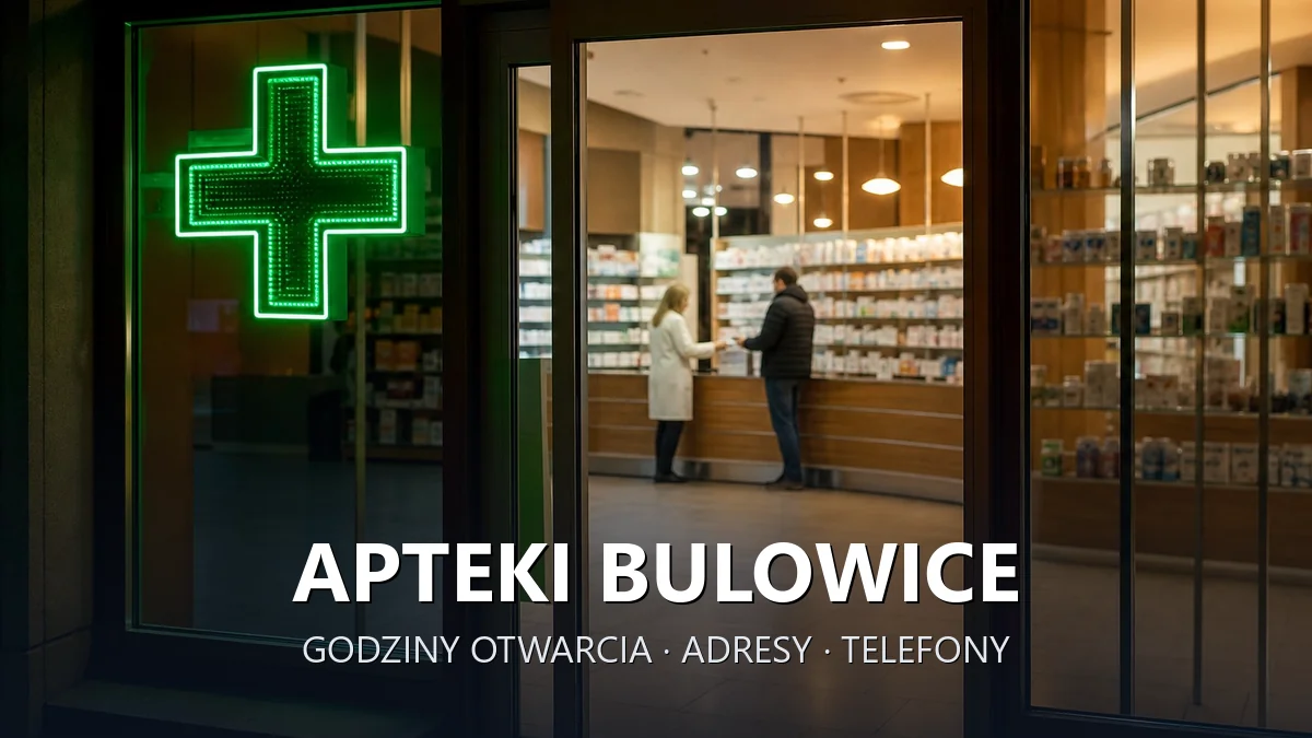Apteki Bulowice, gmina Kęty, powiat oświęcimski - adresy, telefony, godziny otwarcia