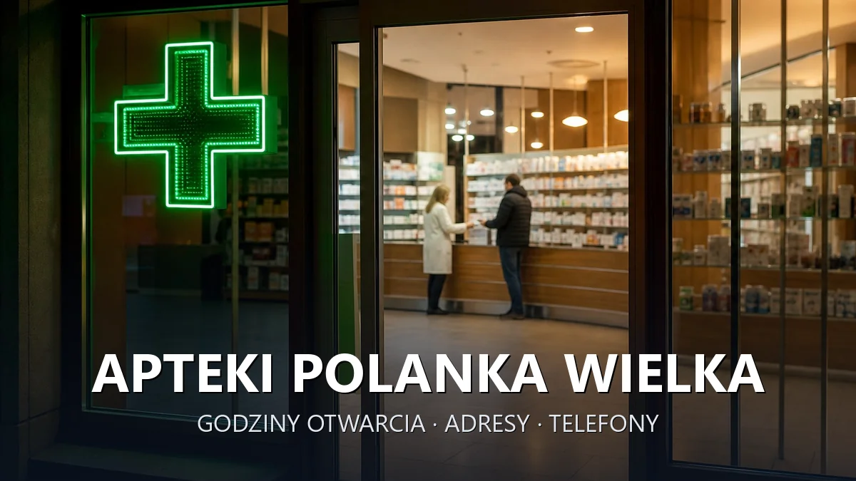 Apteki Polanka Wielka, powiat oświęcimski - adresy, telefony, godziny otwarcia