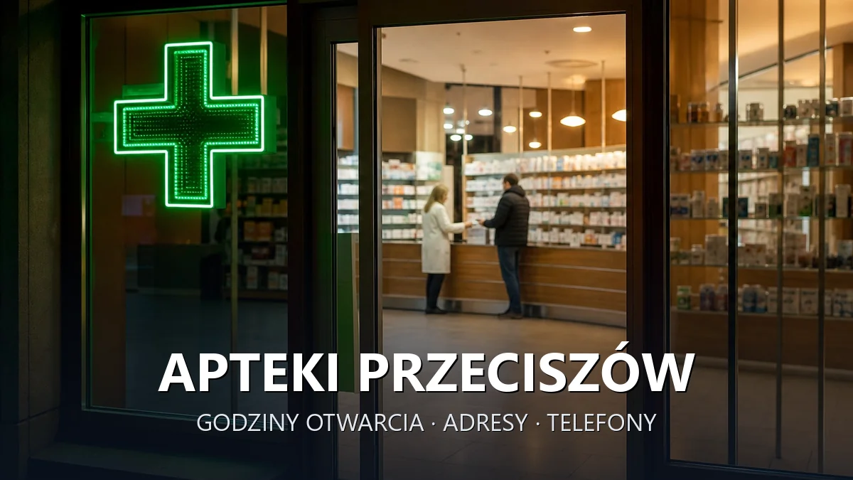 Apteki Przeciszów, powiat oświęcimski - adresy, telefony, godziny otwarcia