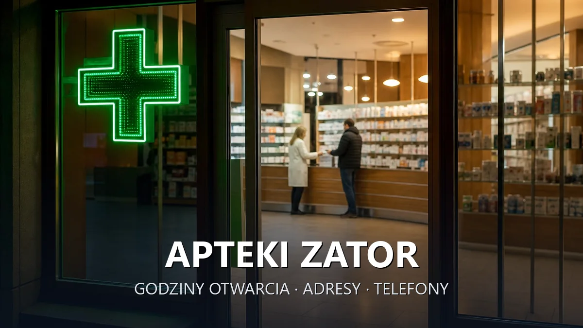 Apteki Zator, powiat oświęcimski - adresy, telefony, godziny otwarcia