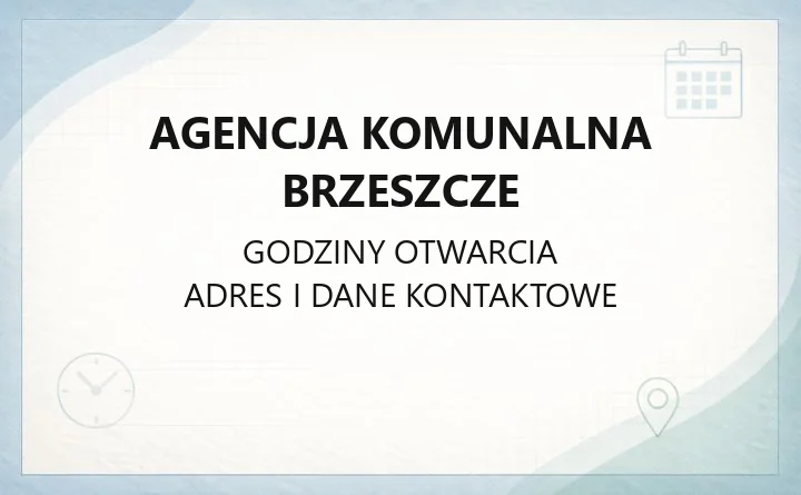 Agencja Komunalna Brzeszcze - kontakt, godziny, awarie, e-BOK