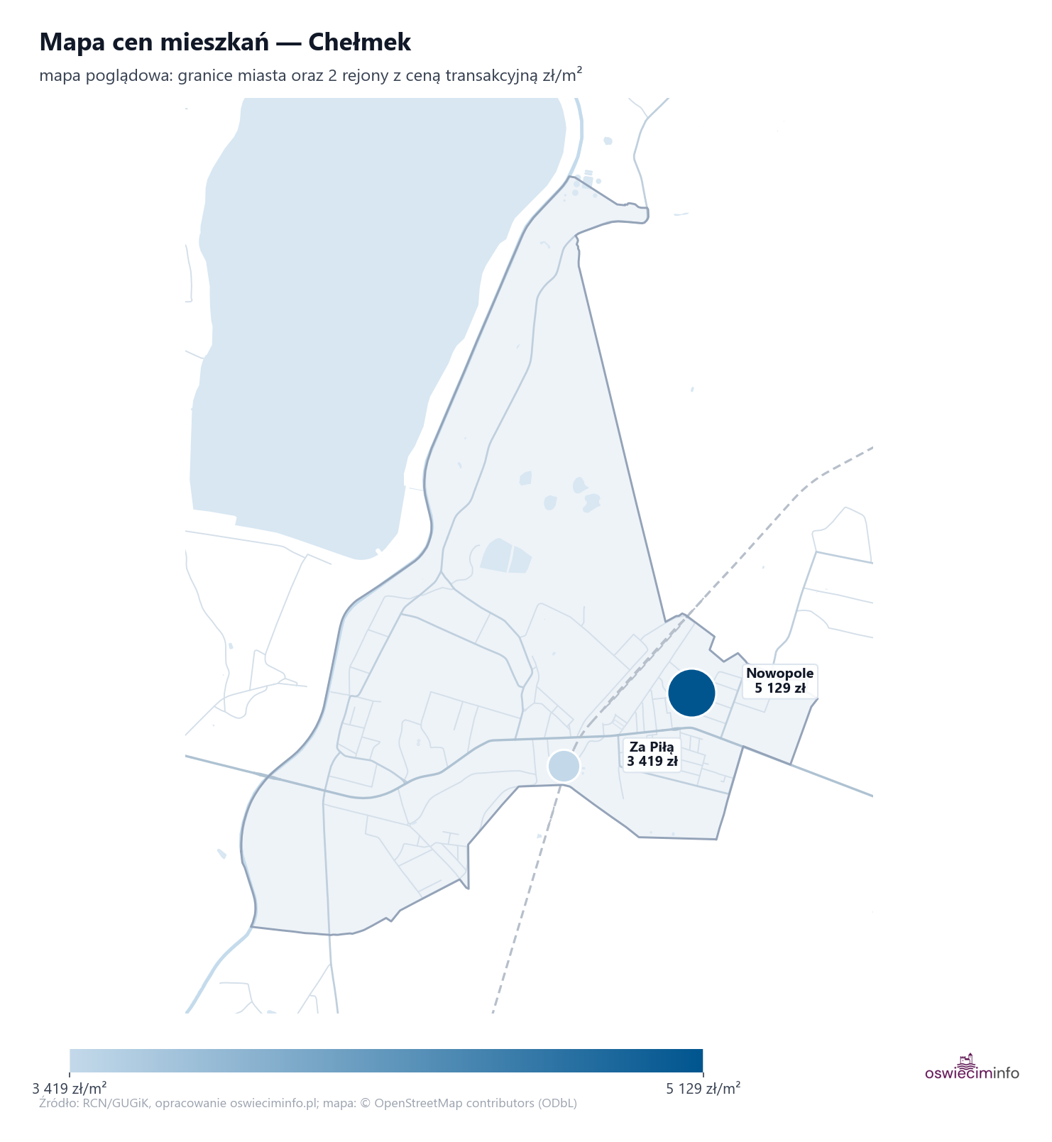 Mapa cen mieszkań - Chełmek