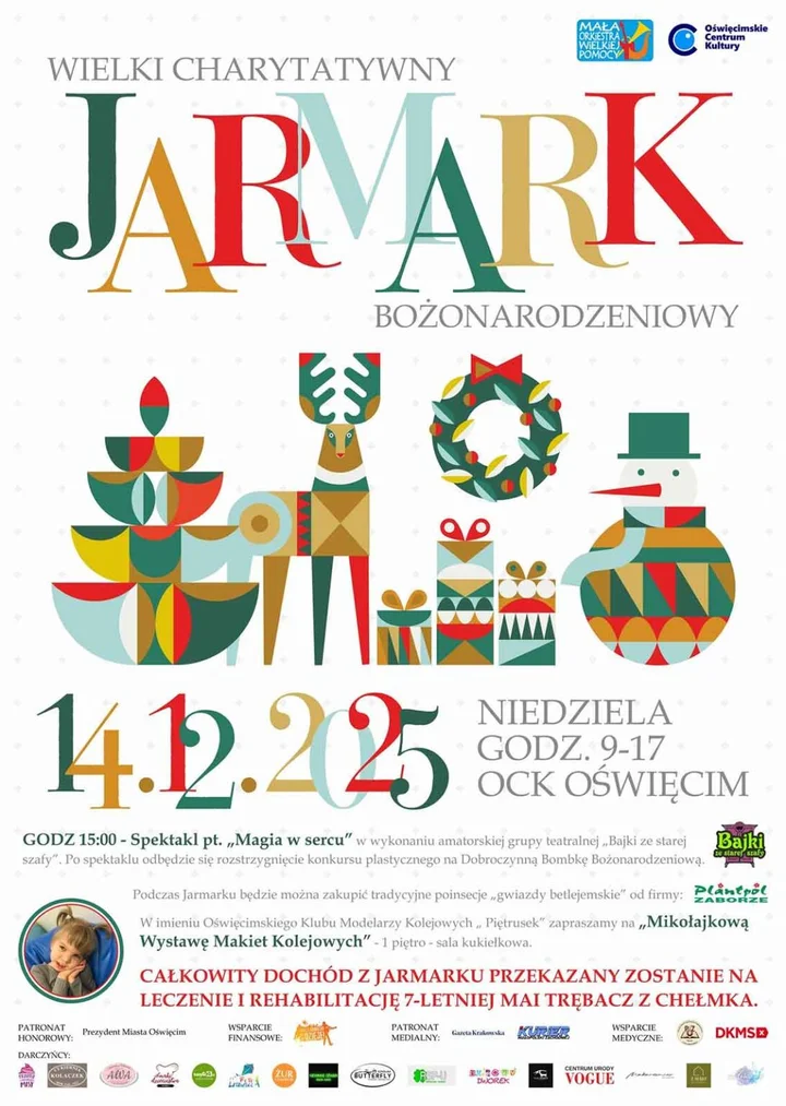 Świąteczny jarmark w Oświęcimiu - dobro, teatr i modele kolejowe