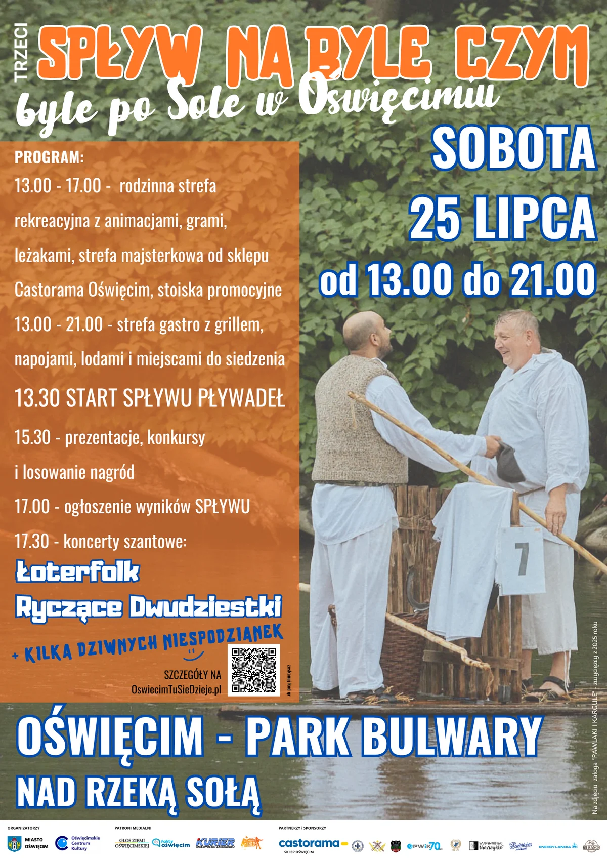 Grafika promocyjna wydarzenia 3. Spływ na byle czym, byle po Sole w Oświęcimiu