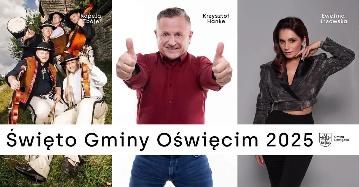 Grafika promocyjna wydarzenia Dwudniowe wydarzenie kulturalno-rozrywkowe w Oświęcimiu