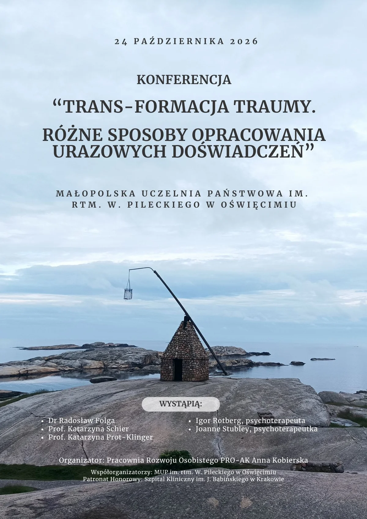 Grafika promocyjna wydarzenia Konferencja „Trans-formacja traumy” w Oświęcimiu