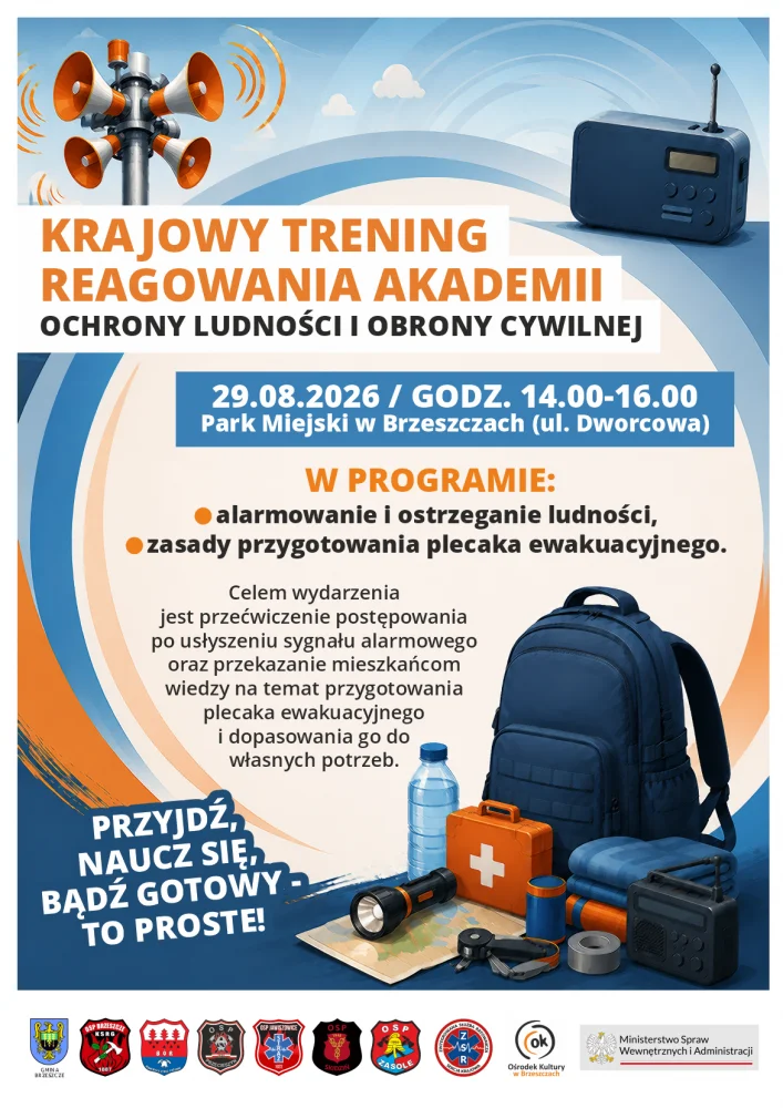Grafika promocyjna wydarzenia Krajowy Trening Reagowania Akademii OLiOC