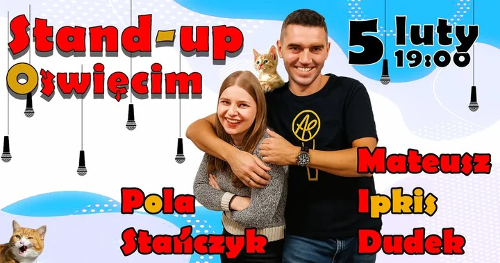 Grafika promocyjna wydarzenia Oświęcim Stand-up w Skawinie — Ipkis i Pola (ostatni raz)