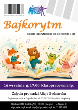 Grafika promocyjna wydarzenia Bajkorytm