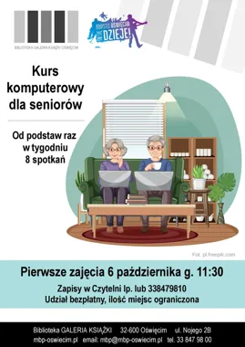 Grafika promocyjna wydarzenia Kurs komputerowy dla seniorów