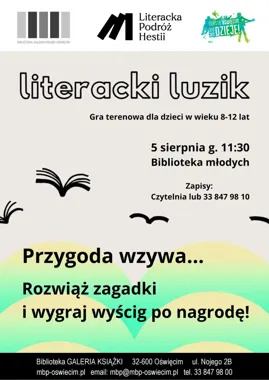 Grafika promocyjna wydarzenia Literacki luzik