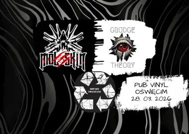 Grafika promocyjna wydarzenia MOLESKIN / Grudge Theory / Odpady Zmieszane — koncert w Pub Vinyl, Oświęcim (28 marca 2026)