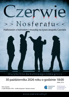 Grafika promocyjna wydarzenia Nosferatu – symfonia grozy – halloween z zespołem Czerwie