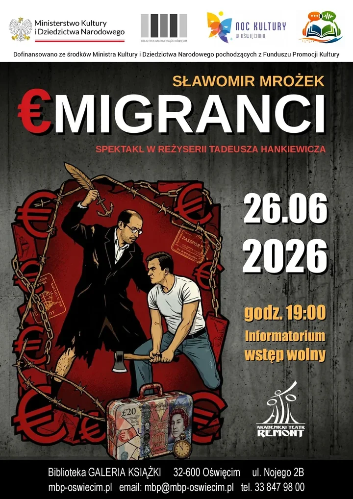 Mrożek po zmroku w Oświęcimiu - biblioteka szykuje teatralny wieczór 🎭