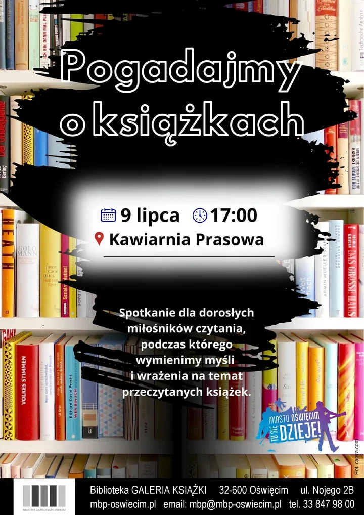 Letnia rozmowa o książkach w Oświęcimiu - przy kawie i bez pośpiechu