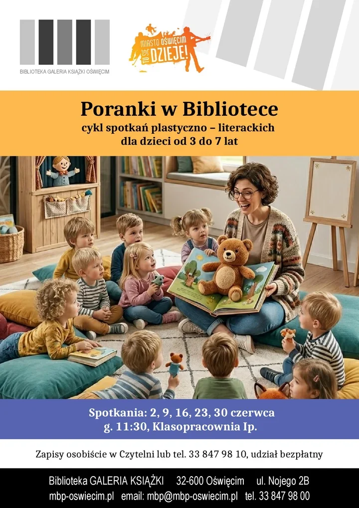 Poranki w Bibliotece - przedszkolaki i rodzice ruszają po książkową przygodę