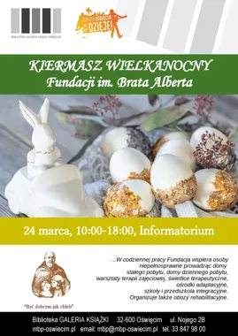 Wielkanocny kiermasz Fundacji im. Brata Alberta w Bibliotece - lokalne rękodzieło i serce