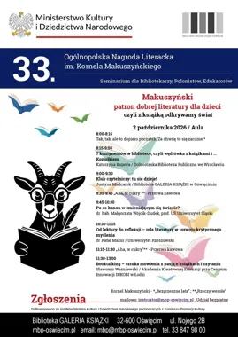 Oświęcim spotka się wokół książek dla dzieci. Przed nami seminarium Makuszyńskiego