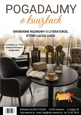 Po wakacjach wracają rozmowy o książkach - spotkanie w Oświęcimiu