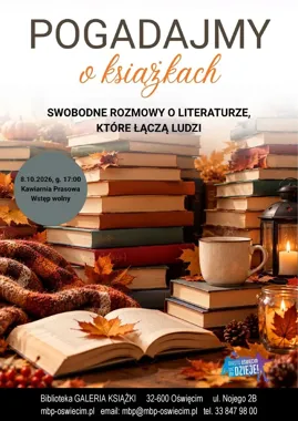 Jesienny stół pełen książek. W Oświęcimiu wraca „Pogadajmy o książkach”