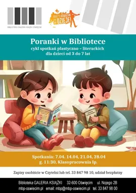 Poranki w Bibliotece rozciągną kwietniowe poranki na czytanie i zabawę