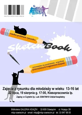 SketchBook w bibliotece - młodzież zacznie od portretu i twarzy