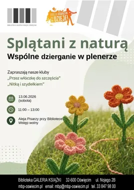 Splątani z naturą - dzierganie pod chmurą w Alei Pisarzy
