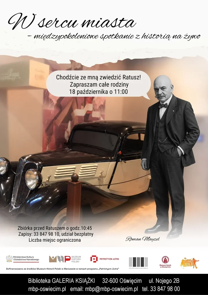 Ratusz opowie historię Oświęcimia. Rodzinne spotkanie z Romanem Mayzlem