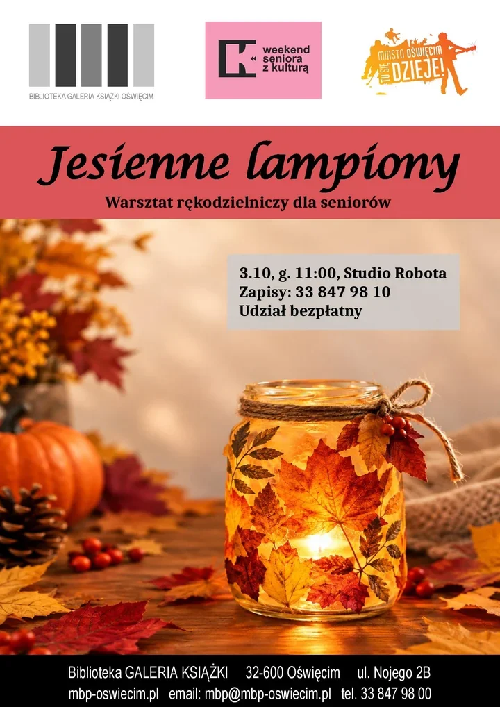 Jesienne lampiony rozświetlą Studio Robota w Oświęcimiu