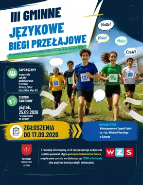 Ósmoklasiści pobiegną i sprawdzą językową wiedzę w Zatorze